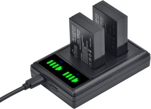 بطارية Pickle Power LP-E12 وشاحن USB مزدوج LED لكاميرا Canon PowerShot SX70 HS، EOS M M2 M10 M50 M100 M200، M50 Mark II، Rebel SL1 الرقمية in Kuwait
