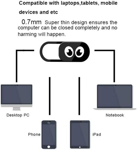 Flag Eagle Webcam Camera Cover Slide - Web Camera Cover Fits for Laptop, Desktop, Pc, Macboook Pro, iMac, Mac mini, iPad Pro, Computer, iPhone, Protect Your Privacy Security in Saudi Arabia