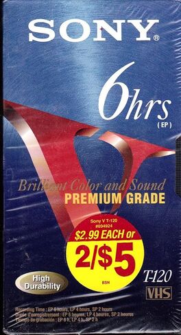 Sony 6 hour T-120VE VHS in Saudi Arabia
