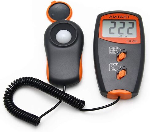 AMTAST Digital LUX Meter LX-90 Light Meter with LCD Display, Range 0-100,000 Lux in Saudi Arabia
