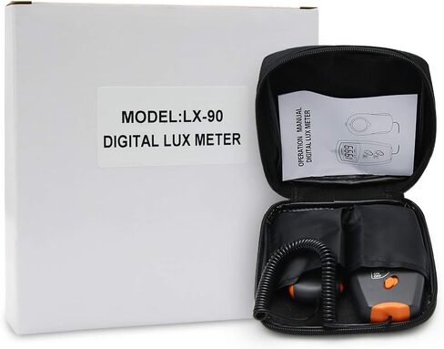 AMTAST Digital LUX Meter LX-90 Light Meter with LCD Display, Range 0-100,000 Lux in Saudi Arabia