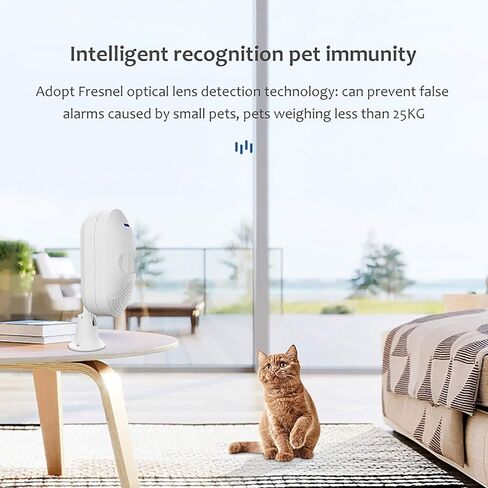 منبه لاسلكي بمستشعر حركة بي اي ار: منبه كاشف حركة واي فاي مع صفارة 100 ديسيبل، تحكم من خلال تطبيق تويا، منبه صوتي وضوء، كاشف انذار بالاشعة تحت الحمراء مع شحن USB، متوافق مع اليكسا in Kuwait