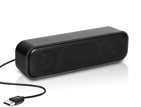 USB Computer Speaker,USB Powered Mini Soundbar Speaker,Laptop Stereo Speakers with Space Saving Design for Computer Laptop Desktop PC Dorm Offce Desk Restaurant in Saudi Arabia