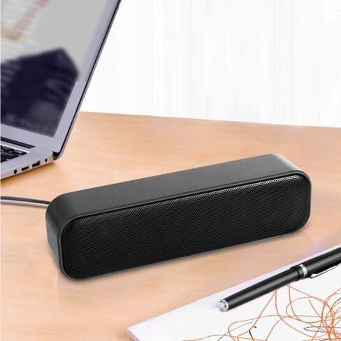 USB Computer Speaker,USB Powered Mini Soundbar Speaker,Laptop Stereo Speakers with Space Saving Design for Computer Laptop Desktop PC Dorm Offce Desk Restaurant in Saudi Arabia