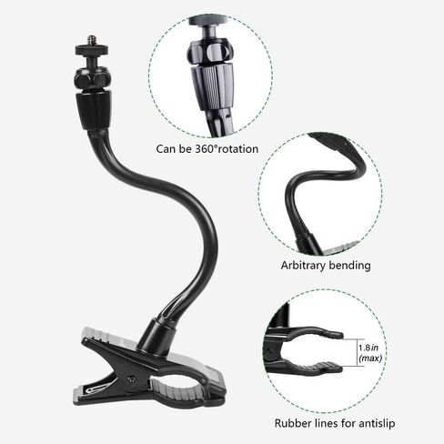 Smatree 10 بوصة LED ضوء حلقة سيلفي مع مشبك مرن وحامل ثلاثي القوائم وحامل هاتف، ضوء حلقة سطح المكتب قابل للتعتيم مع 3 أوضاع إضاءة للبث المباشر/المكياج/التصوير الفوتوغرافي/TikTok/مقاطع فيديو YouTube/Vlog in Saudi Arabia