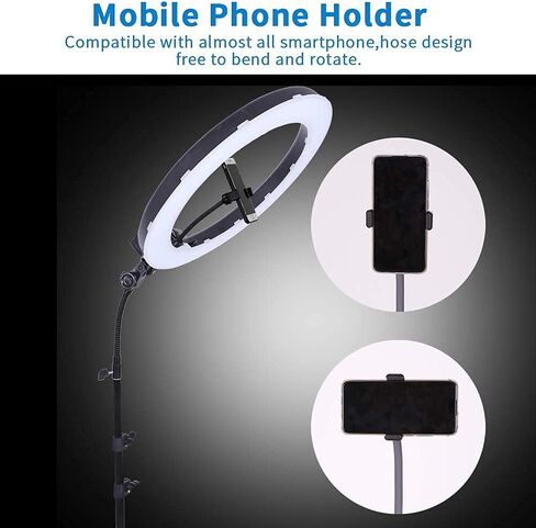 18 inch 65W LED Ring Light Mirror Make Up Beauty Light Studio Video Light Photography Lighting with Stand Bag for Portrait Selfie,Wedding Photography, Night Video,YouTube, Camera/Phone Video in Saudi Arabia