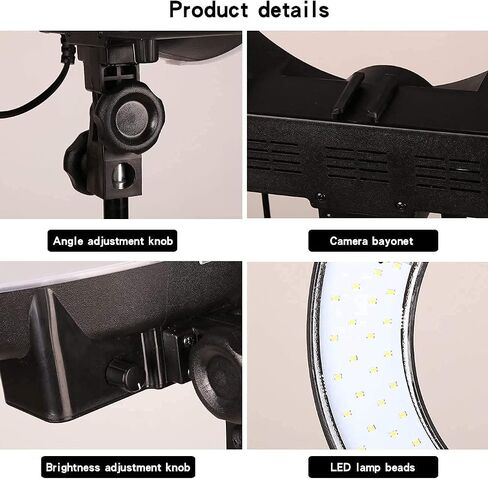 18 inch 65W LED Ring Light Mirror Make Up Beauty Light Studio Video Light Photography Lighting with Stand Bag for Portrait Selfie,Wedding Photography, Night Video,YouTube, Camera/Phone Video in Saudi Arabia
