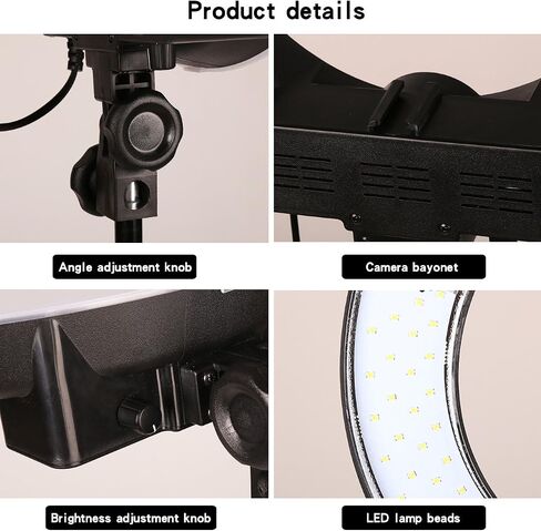 18 inch 65W LED Ring Light Mirror Make Up Beauty Light Studio Video Light Photography Lighting with Stand Bag for Portrait Selfie,Wedding Photography, Night Video,YouTube, Camera/Phone Video in Saudi Arabia