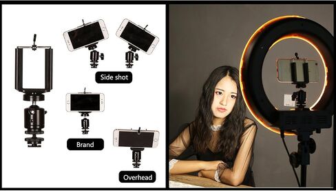 18 inch 65W LED Ring Light Mirror Make Up Beauty Light Studio Video Light Photography Lighting with Stand Bag for Portrait Selfie,Wedding Photography, Night Video,YouTube, Camera/Phone Video in Saudi Arabia