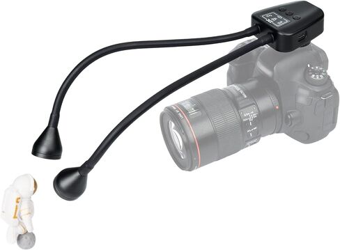 JJC 10" Long Portable Shoe-Mount LED Macro Arm Light | CRI 95+ 5600K,5 Level Adjustable,Flexible Fill Lights,USB-C,for Shooting Insects,Jewelry & More Close-up Macro Photography in Saudi Arabia