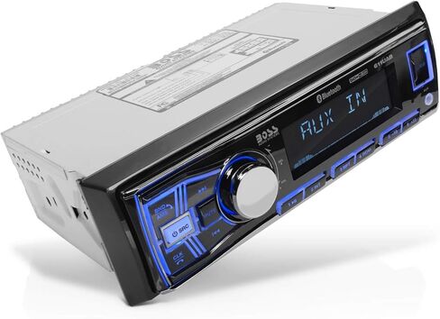 أنظمة الصوت BOSS 638BCK حزمة ستيريو السيارة - دين واحد، صوت ومكالمات بلوتوث، مدخل Aux، USB، مشغل DVD بدون CD، مستقبل راديو AM/FM، مكبرات صوت كاملة المدى 6.5 بوصة ثنائية الاتجاه in Kuwait