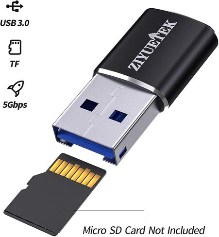 USB Micro SD Card Reader, Aluminum USB 3.0 Portable Memory Card Reader Adapter for PC,Micro SDHC,Micro SDXC/TF Card Reader Adapter in Kuwait