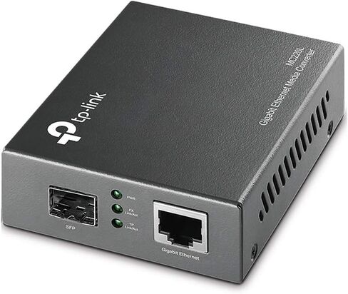 محول الوسائط TP-LINK MC220L Gigabit، فتحة RJ45 بسرعة 1000 ميجابت في الثانية إلى 1000 ميجابت في الثانية SFP تدعم وحدات MiniGBIC، هيكل قابل للتركيب (مجدد معتمد). in Saudi Arabia