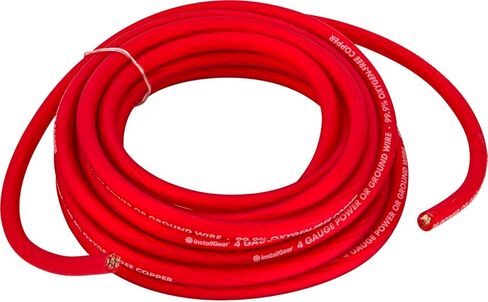 مجموعة أسلاك InstallGear 4 Gauge Amp | طقم أمبير مع أسلاك تثبيت مكبر الصوت بمواصفات حقيقية وسلك ناعم الملمس | 4 أسلاك قياس، 4 أدوات قياس أمبير، مجموعة أسلاك مكبر للصوت، مجموعة أسلاك فرعية in Kuwait