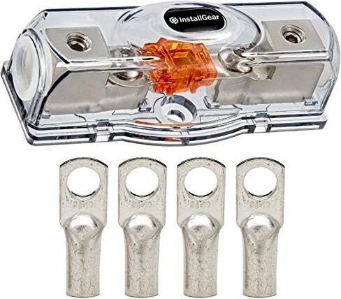 مجموعة أسلاك InstallGear 4 Gauge Amp | طقم أمبير مع أسلاك تثبيت مكبر الصوت بمواصفات حقيقية وسلك ناعم الملمس | 4 أسلاك قياس، 4 أدوات قياس أمبير، مجموعة أسلاك مكبر للصوت، مجموعة أسلاك فرعية in Kuwait