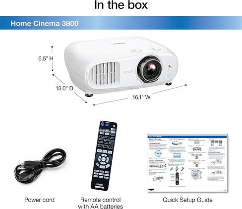 Epson Home Cinema 3800 4K PRO-UHD 3-Chip 3LCD Projector with HDR Technology | Epson Home Cinema 3800 4K PRO-UHD 3-Chip 3LCD Projector with HDR Technology in Saudi Arabia