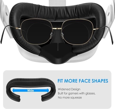 واجهة وجه سوبر يو إس لملحقات أوكيولوس / ميتا كويست 2 (إصدار مطور)، مع قطعتين من بطانات فوم لتغطية الوجه، وسادة أنف مضادة للضوء (L/S)، واقي للعدسات، فاصل للنظارات (7 في 1) in Kuwait