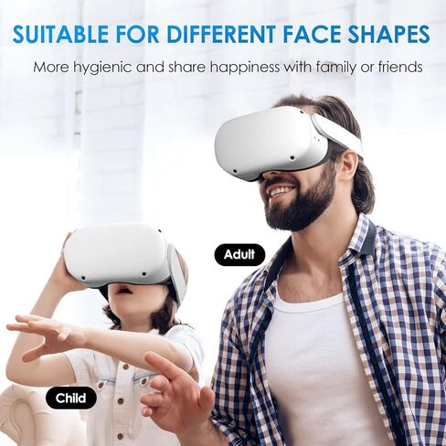 واجهة وجه سوبر يو إس لملحقات أوكيولوس / ميتا كويست 2 (إصدار مطور)، مع قطعتين من بطانات فوم لتغطية الوجه، وسادة أنف مضادة للضوء (L/S)، واقي للعدسات، فاصل للنظارات (7 في 1) in Kuwait