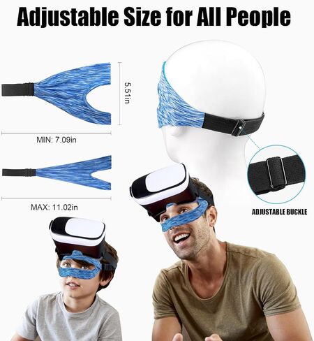 VR Eye Mask, Adjustable Breathable VR Sweat Band for Meta/Oculus Quest 2/3/3S/Pro, HTC Vive, PS, Gear, VR Workouts (3PCS) in Kuwait