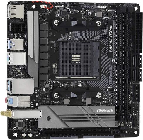 ASRock B550M-ITX/AC يدعم الجيل الثالث من معالجات AMD AM4 Ryzen™ / Future AMD Ryzen™ اللوحة الأم Mini ITX in Kuwait