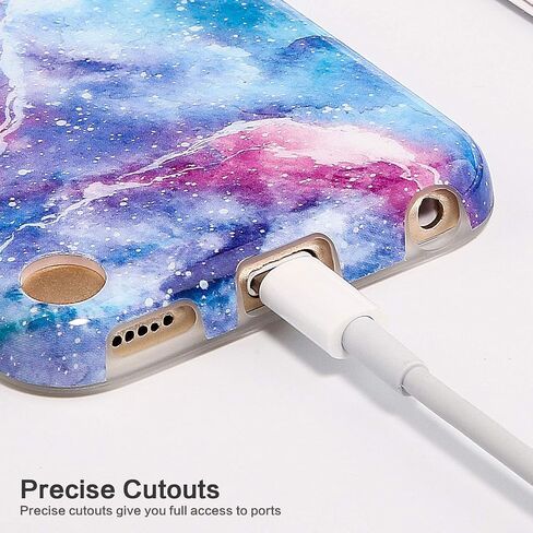 iPod Touch 7th Generation Case with 2 Screen Protectors, IDWELL iPod Touch 6 iPod 5 Case, Slim FIT Anti-Scratch Flexible Soft TPU Bumper Protective Case(Latest Model,2019 Release), Blue Fantasy Sky in Kuwait
