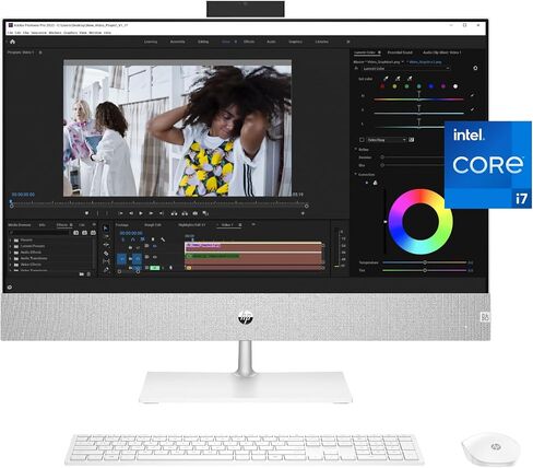 HP Pavilion 27 inch All-in-One Desktop PC, FHD Display, 13th Generation Intel Core i7-13700T, 16 GB RAM, 256 GB SSD, 1 TB HD, Intel UHD 770 Graphics, Windows 11 Home, 27- ca2080 (2023) in Saudi Arabia