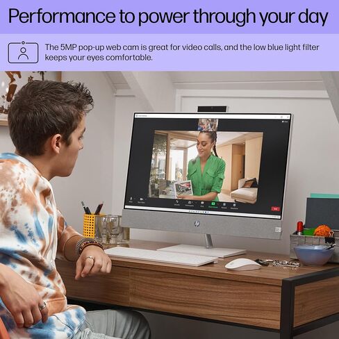 HP Pavilion 27 inch All-in-One Desktop PC, FHD Display, 13th Generation Intel Core i7-13700T, 16 GB RAM, 256 GB SSD, 1 TB HD, Intel UHD 770 Graphics, Windows 11 Home, 27- ca2080 (2023) in Saudi Arabia