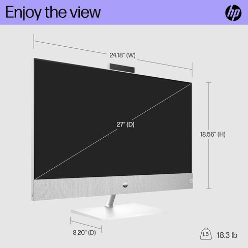 HP Pavilion 27 inch All-in-One Desktop PC, FHD Display, 13th Generation Intel Core i7-13700T, 16 GB RAM, 256 GB SSD, 1 TB HD, Intel UHD 770 Graphics, Windows 11 Home, 27- ca2080 (2023) in Saudi Arabia