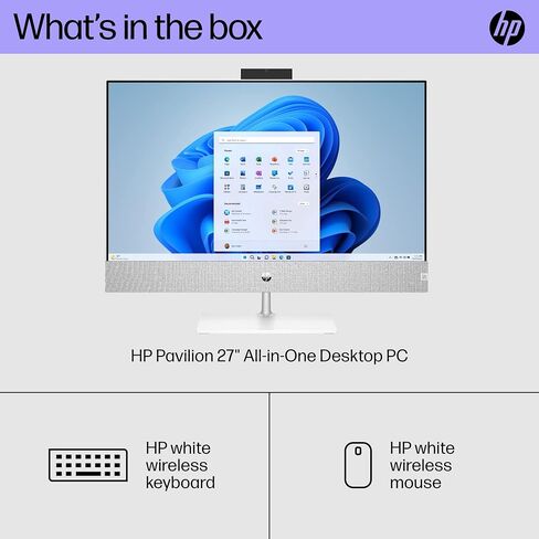 HP Pavilion 27 inch All-in-One Desktop PC, FHD Display, 13th Generation Intel Core i7-13700T, 16 GB RAM, 256 GB SSD, 1 TB HD, Intel UHD 770 Graphics, Windows 11 Home, 27- ca2080 (2023) in Saudi Arabia