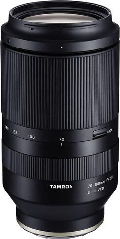 Tamron 70-180mm f/2.8 Di III VXD Lens for Sony E (AFA056S-700) Intl Model Bundle with 64GB SD Card + Lens Case + Wireless Remote + Tripod + 3-Piece Filter Kit + Wide Angle Lens + Lens Cleaning Kit in Saudi Arabia