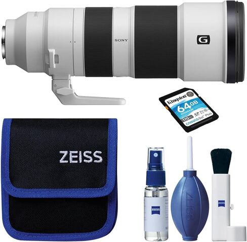 مجموعة عدسات سوني FE 200-600 ملم f/5.6-6.3 G OSS Super Telephoto Zoom مع مجموعة صور فيديو فنية وبطاقة ذاكرة ومجموعة تنظيف العدسات (4 عناصر) in Saudi Arabia