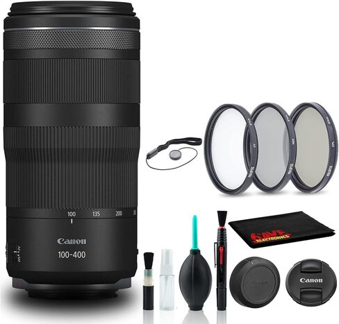 عدسة Canon RF 100-400mm f/5.6-8 هي عدسة USM (5050C002) + طقم مرشح + حافظة غطاء + طقم تنظيف + المزيد (متجدد) in Saudi Arabia