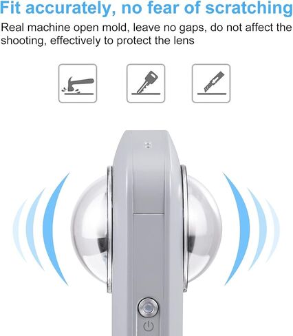 PULUZ Lens Guard PC Protective Lens Cover Case for Ricoh Theta SC2 / S/V Spherical Cameras Accessories Case Sticky Lens Protector in Saudi Arabia