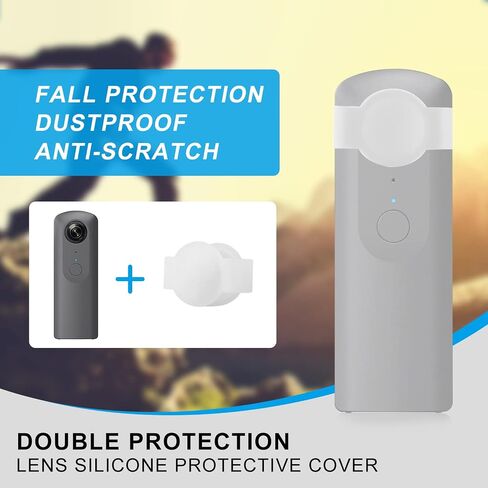PULUZ Lens Guard PC Protective Lens Cover Case for Ricoh Theta SC2 / S/V Spherical Cameras Accessories Case Sticky Lens Protector in Saudi Arabia