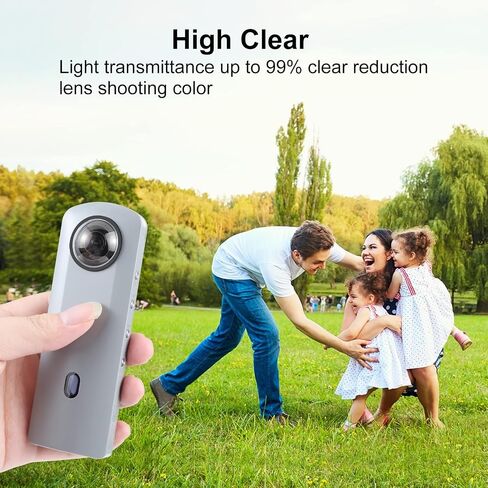 PULUZ Lens Guard PC Protective Lens Cover Case for Ricoh Theta SC2 / S/V Spherical Cameras Accessories Case Sticky Lens Protector in Saudi Arabia