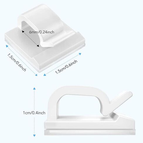 50pcs Upgraded Cable Clips with Strong Adhesive Tapes,Wire Clips,Cord Organizer,Wire Organizer,Cord Holder,Wire Management in Saudi Arabia