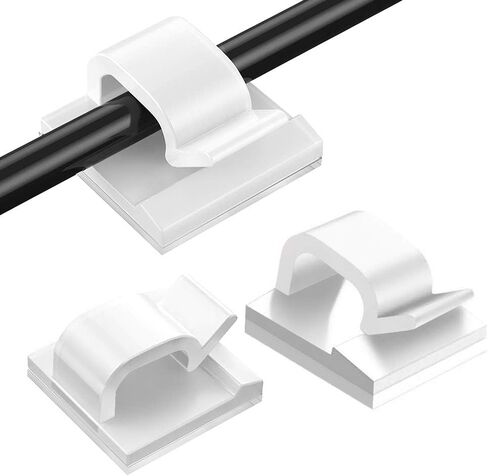 50pcs Upgraded Cable Clips with Strong Adhesive Tapes,Wire Clips,Cord Organizer,Wire Organizer,Cord Holder,Wire Management in Saudi Arabia