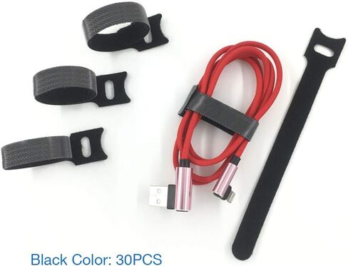 Besign 60 Pack Fastening Cable Straps, Reusable Cord Organizer, Keeper Holder, Cable Ties for Earphones, Earbuds, Headphones, Home Office Tablet, PC, TV Wire Management, Black and White in Kuwait