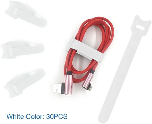 Besign 60 Pack Fastening Cable Straps, Reusable Cord Organizer, Keeper Holder, Cable Ties for Earphones, Earbuds, Headphones, Home Office Tablet, PC, TV Wire Management, Black and White in Kuwait