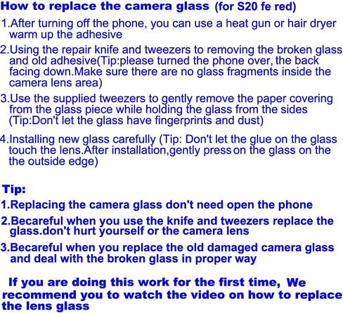 YUYOND 2pcs OEM Original Rear Camera Glass Lens Replacement for Samsung Galaxy S20 FE 6.5 Inch (All Carriers) Adhesive Preinstalled with Tools Kit (Not Fit S20 6.2 Inch) (Cloud Green) in Kuwait