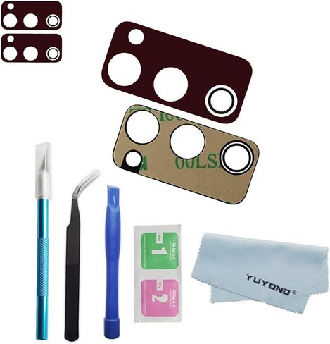 YUYOND 2pcs OEM Original Rear Camera Glass Lens Replacement for Samsung Galaxy S20 FE 6.5 Inch (All Carriers) Adhesive Preinstalled with Tools Kit (Not Fit S20 6.2 Inch) (Cloud Green) in Kuwait