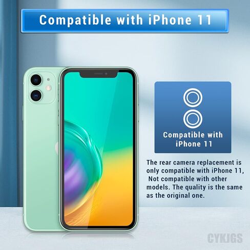 جزء استبدال الكاميرا الخلفية الرئيسية لهاتف iPhone 11، وحدة عدسة صور HDR جديدة بدقة 12 ميجابكسل HD فيديو 4K مع كابل مرن، مجموعة أدوات إصلاح الصور وتجميعها لـ A2111 A2223 A2221 in Saudi Arabia
