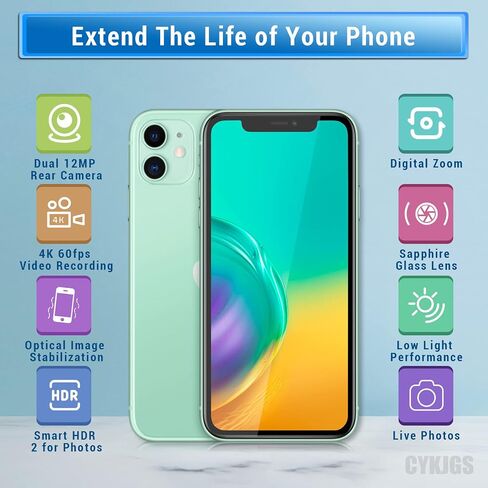 جزء استبدال الكاميرا الخلفية الرئيسية لهاتف iPhone 11، وحدة عدسة صور HDR جديدة بدقة 12 ميجابكسل HD فيديو 4K مع كابل مرن، مجموعة أدوات إصلاح الصور وتجميعها لـ A2111 A2223 A2221 in Saudi Arabia