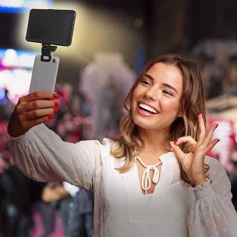 تونكل ستار مصباح فيديو بمشبك قابل لاعادة الشحن بـ96 مصباح LED، 5 الوان و10 مستويات سطوع للجوال، ايفون، اندرويد، ايباد، لابتوب، للماكياج، تيك توك، سيلفي، مدونة الفيديو، مؤتمرات الفيديو/زووم in Kuwait