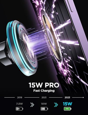 JOYROOM for Magsafe Car Mount Charger 15W [Pro Max Charging], Car Mount for iPhone Wireless Fast Charging, Magnetic Phone Mount Holder for Magsafe Charger Car Phone Holder Vent Fits iPhone15 Pro Max in Kuwait