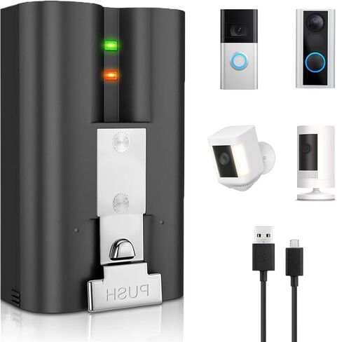 CYZYYLS 6500mAh Replacement Battery with Ring-Doorbell Camera 2/3/3plus/4,Spotlight Camera Battery and Stick Up Camera Battery (2nd & 3rd Gen),Rechargeable Upgraded Lithium-ion Batteries(1 Pack) in Kuwait