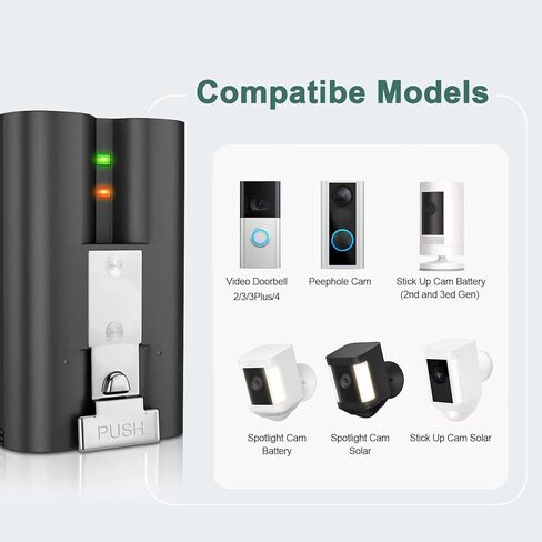 CYZYYLS 6500mAh Replacement Battery with Ring-Doorbell Camera 2/3/3plus/4,Spotlight Camera Battery and Stick Up Camera Battery (2nd & 3rd Gen),Rechargeable Upgraded Lithium-ion Batteries(1 Pack) in Kuwait