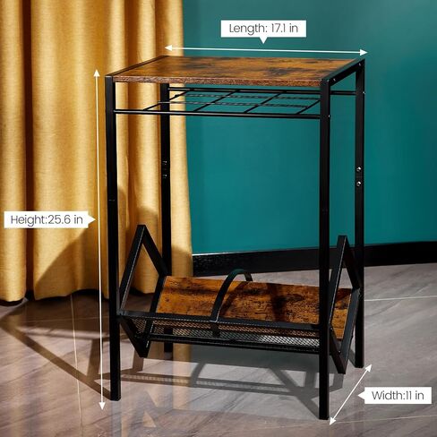 LiebeRen Record Player Stand, Turntable Stand, Record Player Table, Wood Record Player Stand, Turntable Stand With Record Storage, Record Player Holder Can Hold 90 LP Vinyl Storage in Kuwait