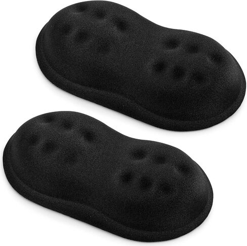 Mouse Wrist Rest, Canjoy 2 Pack Wrist Rest for Mouse Memory Foam Wrist Pad | Soft Fabric Mouse Wrist Rest Pad Support Cushion with Anti-Skid Rubber Base,Ergonomic Pain Relief Mouse Hand Rest (Black) in Saudi Arabia
