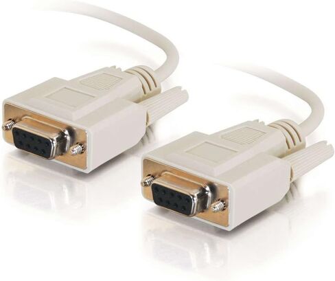 C2G 10480 DB9 F/F Serial RS232 Null Modem Cable, Beige (1 Foot, 0.30 Meters) in Saudi Arabia